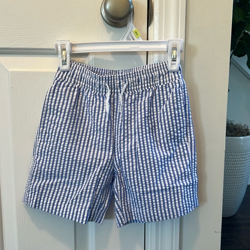 NWT Crewcuts seersucker bathing suit size 5